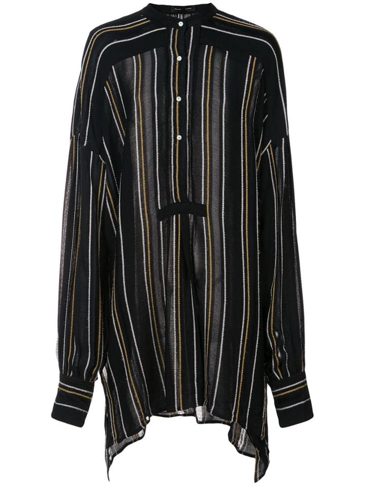 Proenza Schouler Crepe Striped Shirt - Black