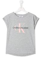 Calvin Klein Kids Teen Cap Sleeve T-shirt - Grey