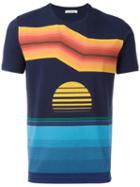 Iceberg Printed T-shirt, Men's, Size: Small, Blue, Cotton/spandex/elastane