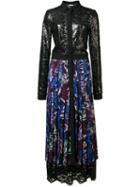 Emanuel Ungaro Layered Pleated Dress, Women's, Size: 40, Black, Viscose/polyamide/polyester/spandex/elastane