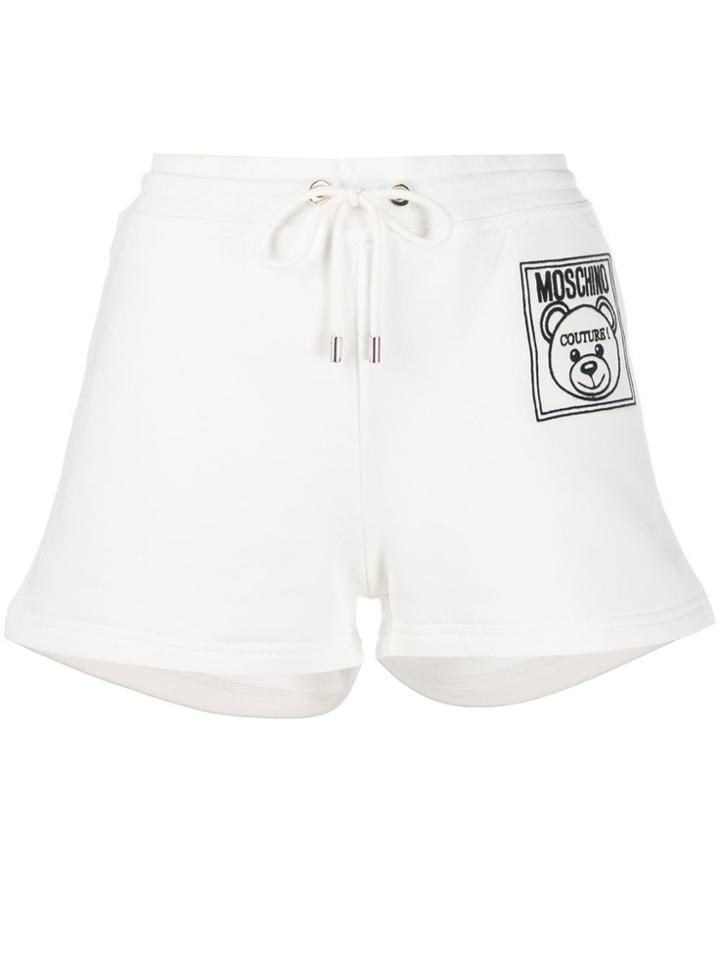 Moschino Teddy Label Running Shorts - White