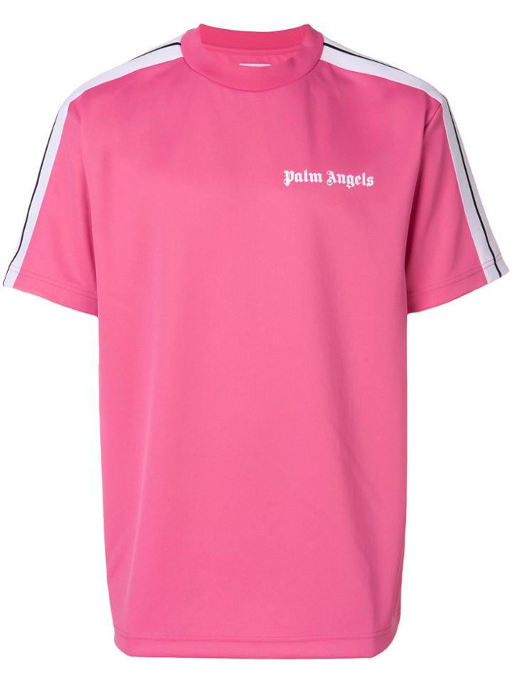 Palm Angels Side-striped T-shirt - Pink & Purple