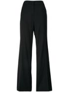 No21 Stripe Leg Flared Trousers - Black