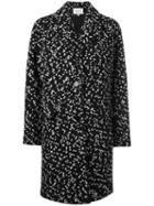 Carven Oversized Tweed Coat, Women's, Size: 36, Black, Cotton/wool/acrylic/viscose