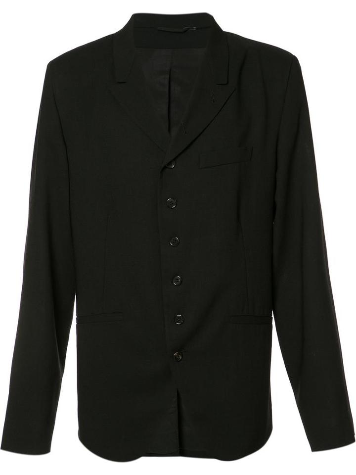 Ann Demeulemeester Button Blazer, Men's, Size: Medium, Black, Wool