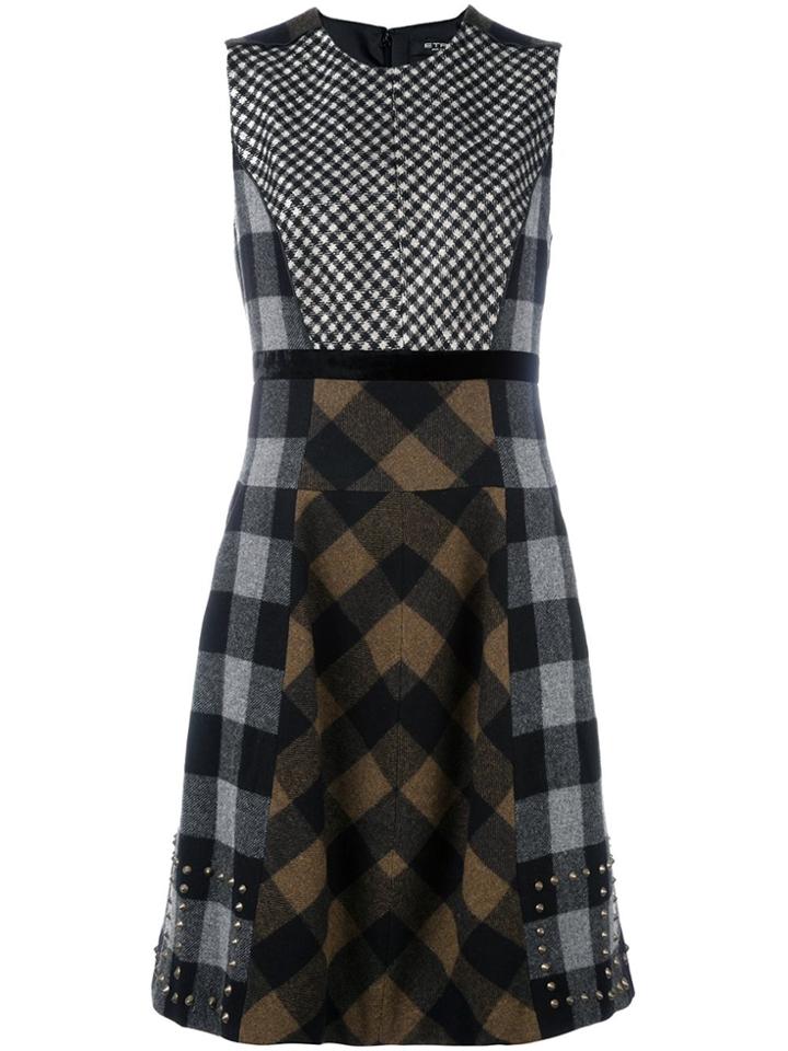 Etro Checked Patchwork Dress - Multicolour
