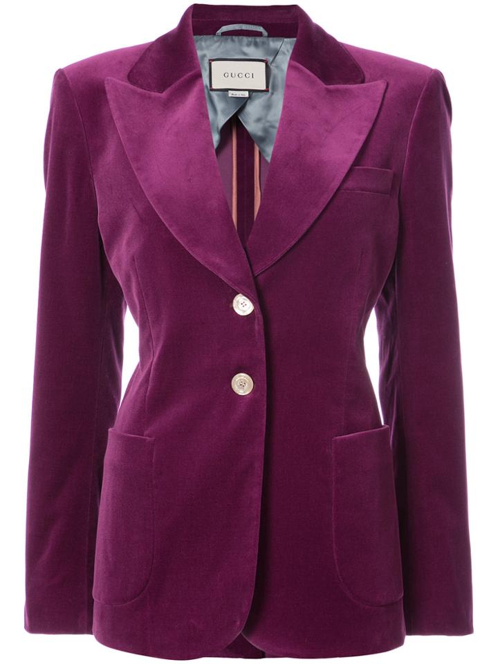Gucci Peaked Lapel Blazer - Pink & Purple
