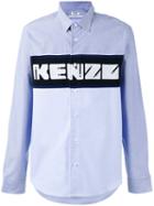 Kenzo - Knit Panel Shirt - Men - Cotton - Xs, Blue, Cotton