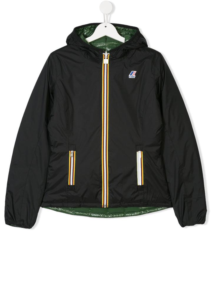 K Way Kids Reversible K Way Jacket - Green