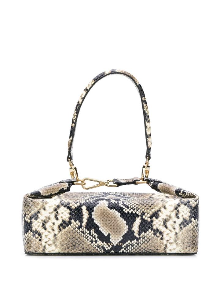 Rejina Pyo Olivia Snake Box Bag - Neutrals