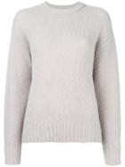 T By Alexander Wang Crew Neck Jumper, Women's, Size: Small, Grey, Nylon/spandex/elastane/wool/alpaca