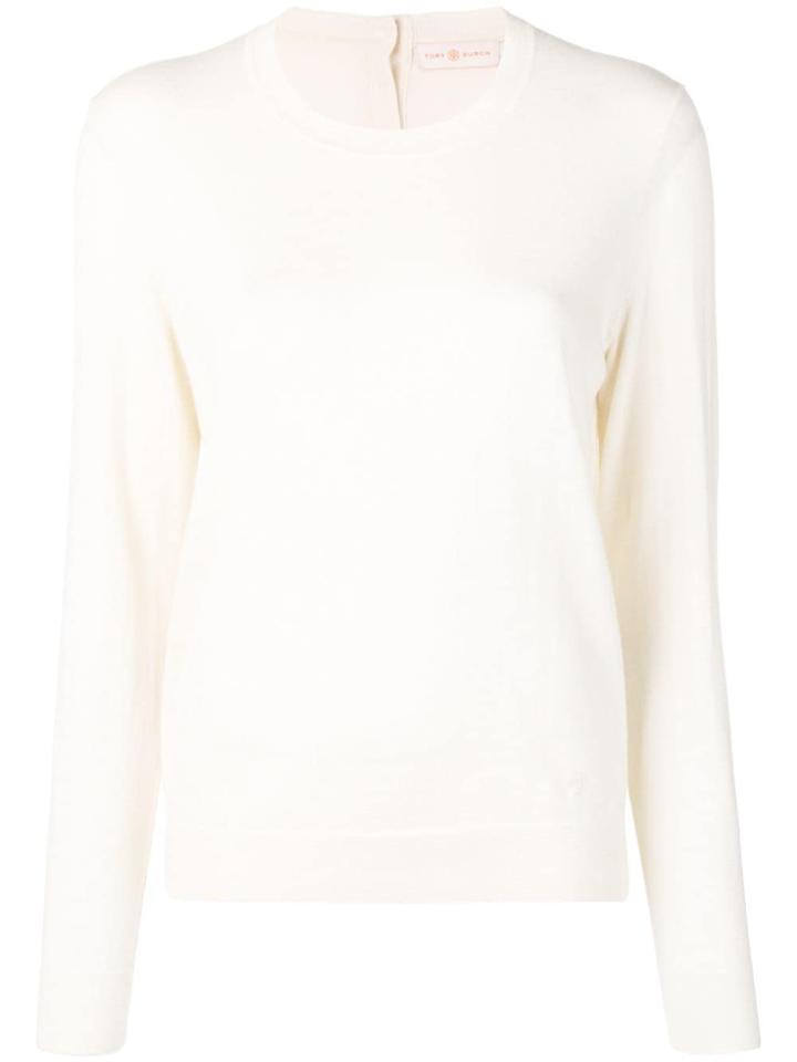 Tory Burch Lightweight Cashmere Sweater - White