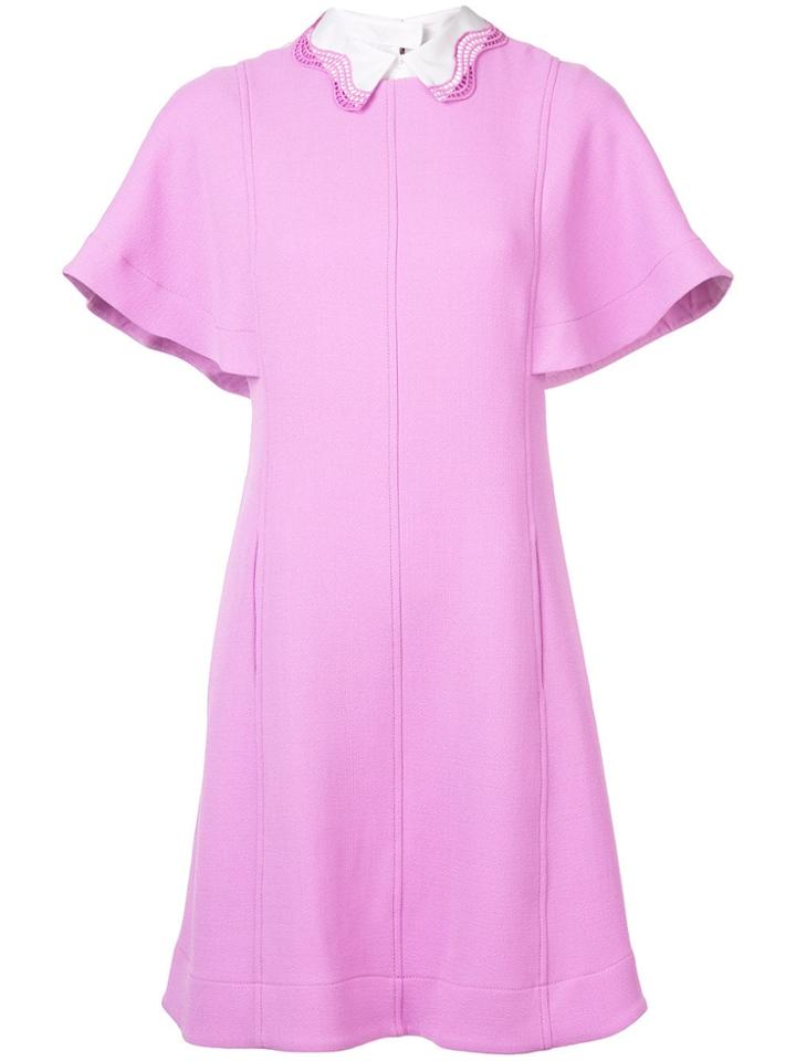 Lela Rose Collared Mini Dress - Pink & Purple