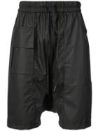 Private Stock Drop-crotch Drawstring Shorts - Black
