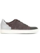 Lanvin Toe Cap Sneakers, Men's, Size: 5, Grey, Leather/rubber