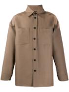 Fendi Structured Shirt Jacket - Brown