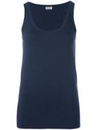 Brunello Cucinelli Classic Tank Top, Women's, Size: Xl, Blue, Cotton/spandex/elastane/brass
