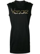 Versace Logo T-shirt Dress - Black