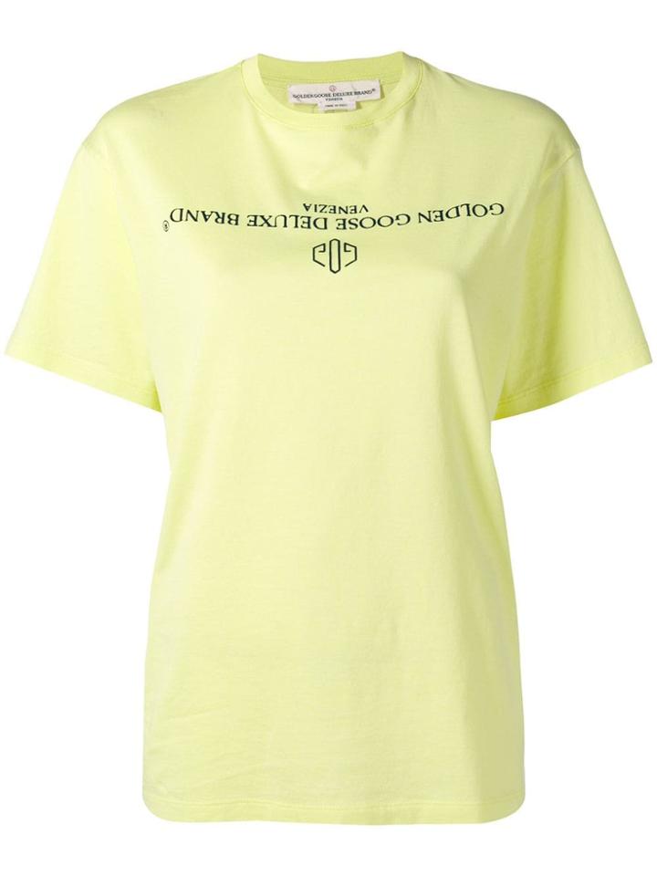 Golden Goose Deluxe Brand Printed Logo T-shirt - Yellow