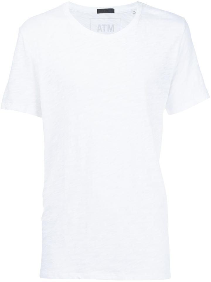 Atm Anthony Thomas Melillo Slub Jersey Crew Neck Tee - White