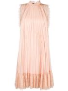 Alberta Ferretti Gathered Sleeveless Dress - Pink