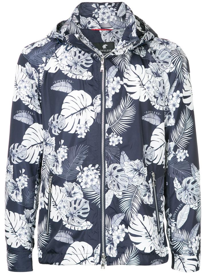 Loveless Tropical Print Jacket - Blue