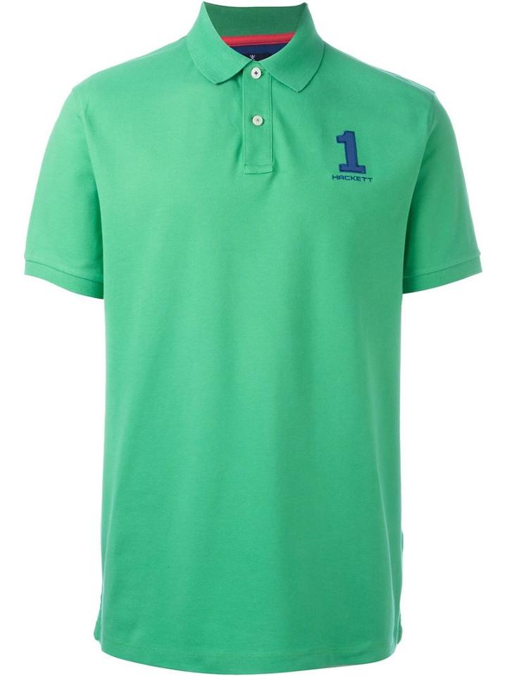 Hackett Embroidered Logo Polo Shirt, Men's, Size: M, Green, Cotton/spandex/elastane