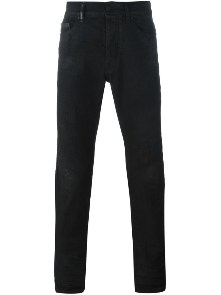 Marcelo Burlon County Of Milan Slim Fit Jeans, Men's, Size: 31, Black, Cotton/spandex/elastane/polyester/cotton