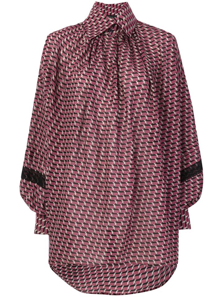 Etro Oversized Patterned Button Collar Shirt - Pink & Purple
