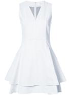 Derek Lam 10 Crosby - Layered Flared Dress - Women - Cotton/acrylic/spandex/elastane - 4, White, Cotton/acrylic/spandex/elastane