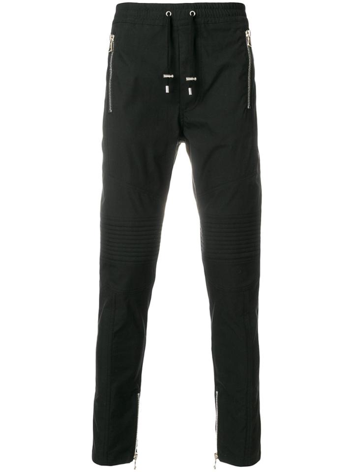 Balmain Fitted Casual Trousers - Black