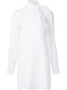 Emanuel Ungaro Tie-neck Dress, Women's, Size: 40, White, Viscose/spandex/elastane