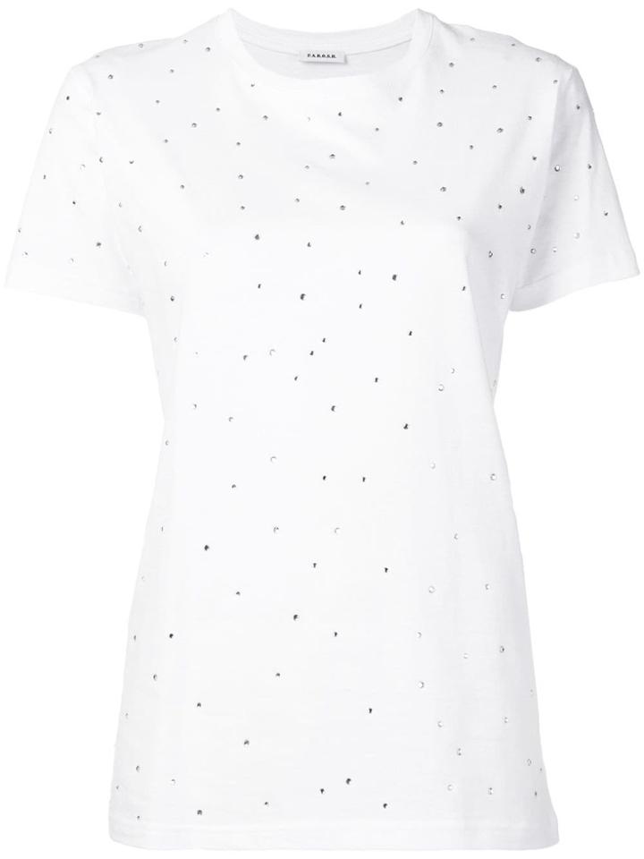 P.a.r.o.s.h. Embellished Short-sleeve Top - White