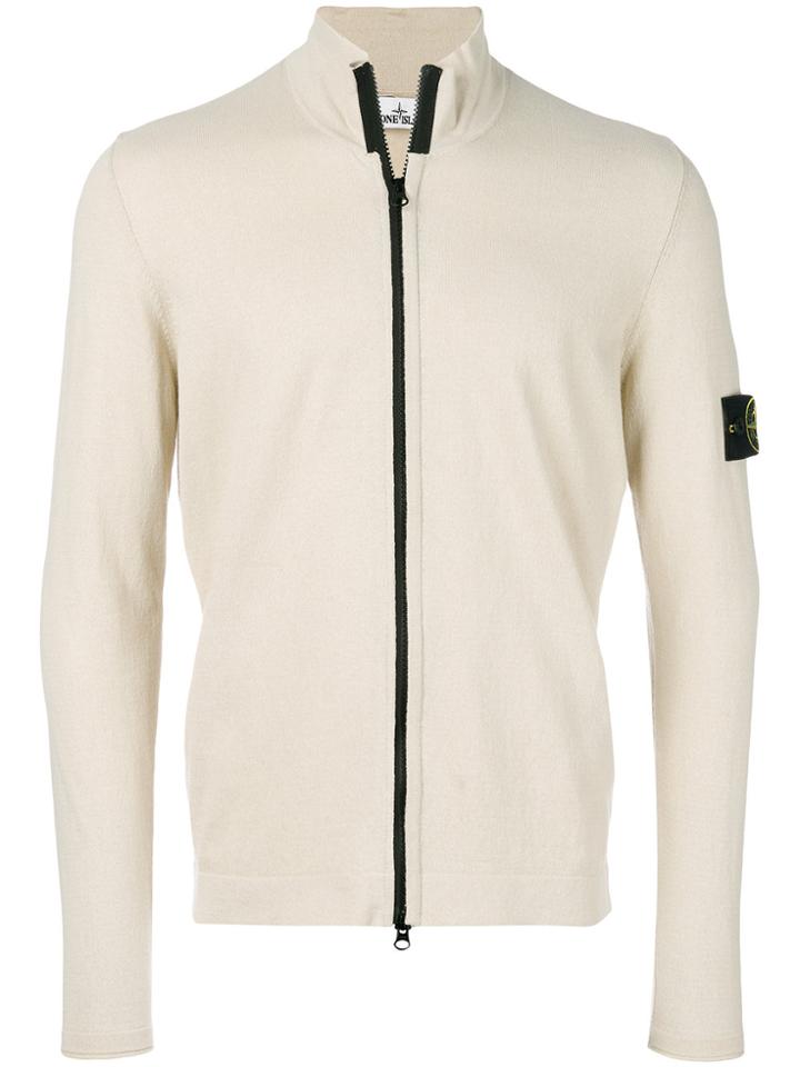 Stone Island Zipped Fitted Sweatshirt - Nude & Neutrals