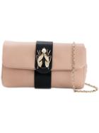 Red Valentino Beetle Embellished Clutch - Pink & Purple