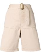 Jw Anderson Fold Front Utility Shorts - Brown