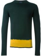 Lanvin Tie-dye Hem Jumper, Men's, Size: Small, Green, Polypropylene/merino