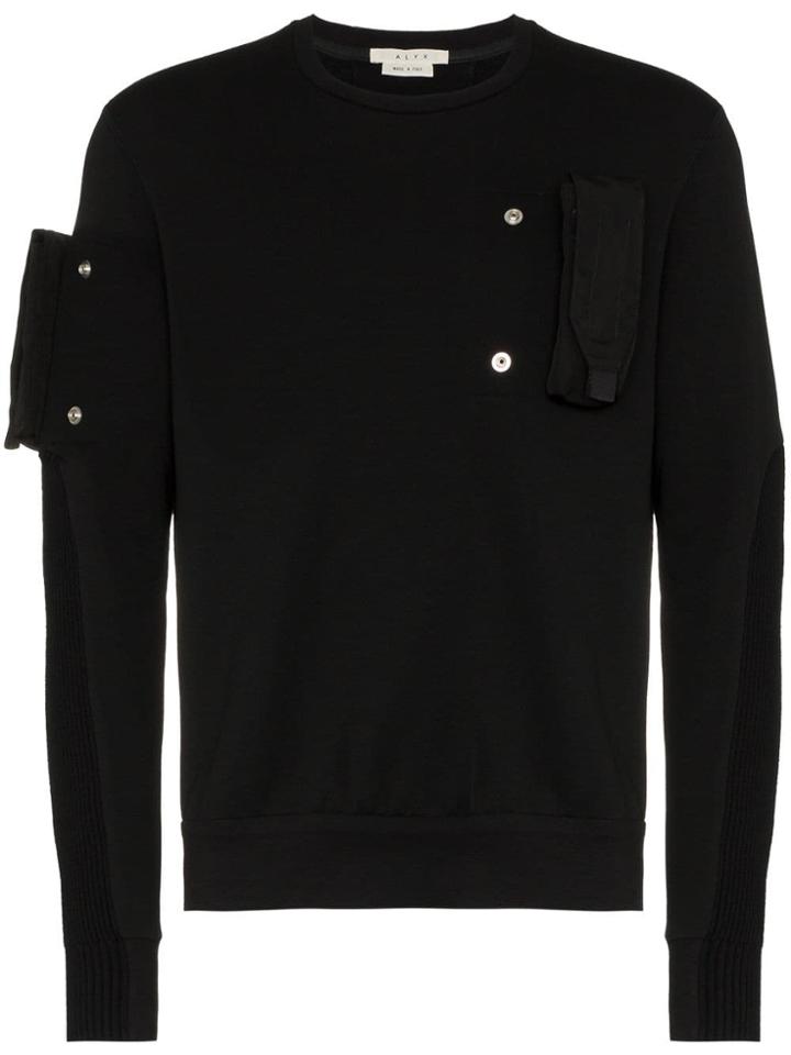 1017 Alyx 9sm Press Button Cotton Jumper - Black