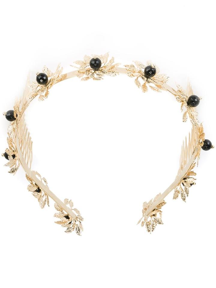 Rosantica Embellished Headband, Women's, Grey, Brass/glass