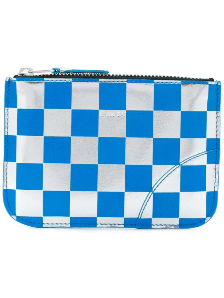 Comme Des Garçons Wallet Checked Purse - Blue