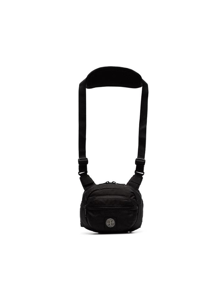 Stone Island Black Cross Body Harness Style Bag