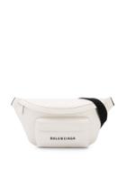Balenciaga Everyday Logo Belt Bag - White