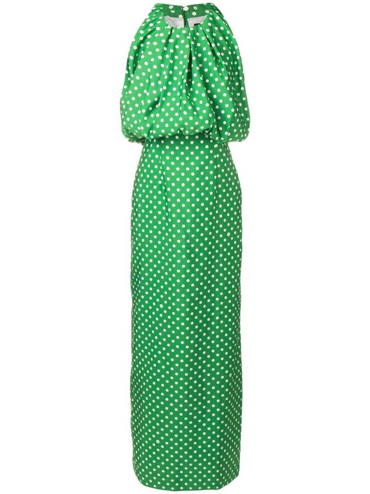 Calvin Klein 205w39nyc Polka Dot Evening Dress - Green
