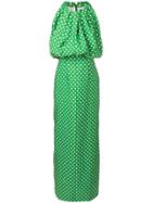 Calvin Klein 205w39nyc Polka Dot Evening Dress - Green