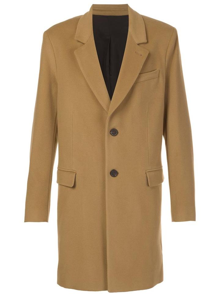 Ami Alexandre Mattiussi Classic Two-button Coat, Men's, Size: 54, Nude/neutrals, Wool/cashmere/acetate/cotton