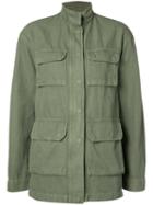 Nili Lotan - Relaxed Fit Military Jacket - Women - Cotton/linen/flax - L, Green, Cotton/linen/flax