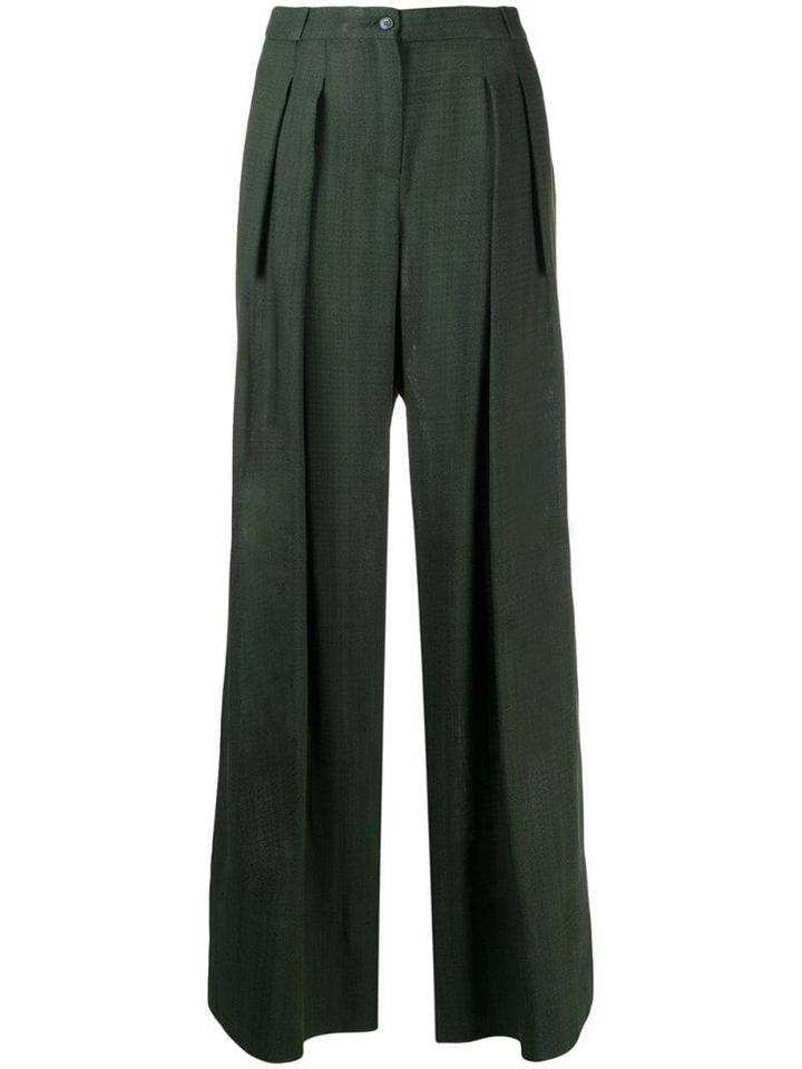 Jacquemus High-waisted Wide-leg Trousers - Green