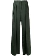 Jacquemus High-waisted Wide-leg Trousers - Green