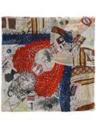 Faliero Sarti London Love Printed Scarf - Nude & Neutrals