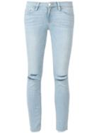 Frame Denim Jeanne Crop Skinny Jeans, Women's, Size: 25, Blue, Cotton/polyester/spandex/elastane